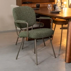 Sale LABEL51 Eetkamerstoel Lausanne Met armleuning, Bouclé