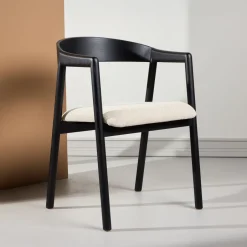 Outlet Nohr Eetkamerstoel Lenna Essenhout en stof