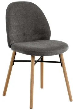 New Bendt Eetkamerstoel Mehan Chenille Donkergrijs