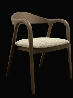 Outlet Richmond Interiors Eetkamerstoel Mihara Geweven stof en hout