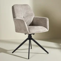 Nohr Eetkamerstoel Montie Geweven stof, kleur Bruin