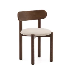 Hot Kave Home Eetkamerstoel Nebai Eikenhout en chenille