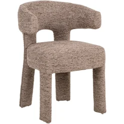 New Richmond Interiors Eetkamerstoel Nerio Linear stof, kleur Mocca Mocha