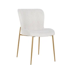 Discount Richmond Interiors Eetkamerstoel Odessa Bouclé, kleur Wit