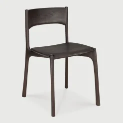 Hot Ethnicraft Eetkamerstoel PI Gevernist Teakhout, kleur Donkerbruin