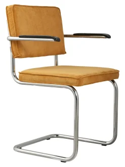 New Zuiver Eetkamerstoel Ridge Met armleuning, Ribstof