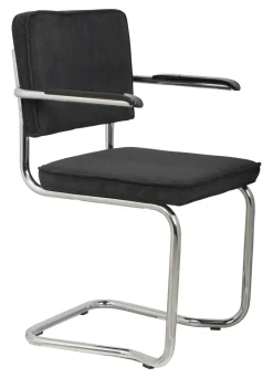 Clearance Zuiver Eetkamerstoel Ridge Met armleuning, Kink, Ribstof