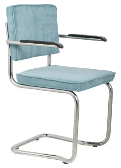 Clearance Zuiver Eetkamerstoel Ridge Met armleuning, Kink, Ribstof