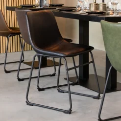 Discount LABEL51 Eetkamerstoel Risto Lederlook