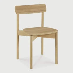 Ethnicraft Eetkamerstoel Risu Gevernist Eikenhout, kleur Naturel