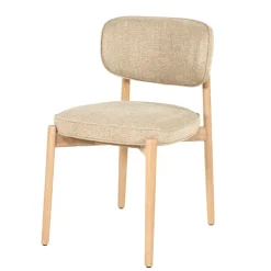 Eleonora Eetkamerstoel Rune Stof en eikenhout