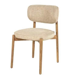 Eleonora Eetkamerstoel Rune Stof en eikenhout