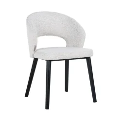 New Richmond Interiors Eetkamerstoel Savoy Bouclé, kleur Wit