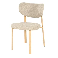 Clearance By-Boo Eetkamerstoel Sedia Geweven stof