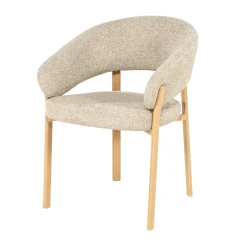 By-Boo Eetkamerstoel Sedia Geweven stof, Met armleuning