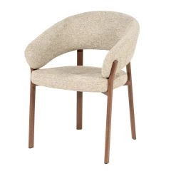 By-Boo Eetkamerstoel Sedia Geweven stof, Met armleuning