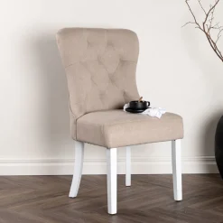 Nohr Eetkamerstoel Sibyl Linnen, kleur Beige