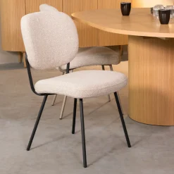 Outlet LABEL51 Eetkamerstoel Singapore Bouclé