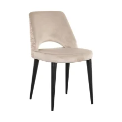 Richmond Interiors Eetkamerstoel Tabitha Velvet en stof, kleur /Rose Khaki
