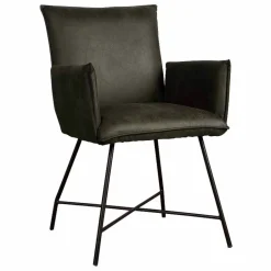 Outlet Tower Living Eetkamerstoel Trofa met armleuning Groen