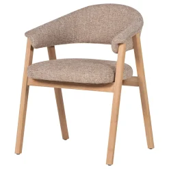 WOOOD Eetkamerstoel Tunar Geweven stof en eikenhout