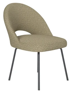 Outlet ZILT Eetkamerstoel Twana Geweven stof Groen