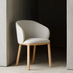 Sale Ethnicraft Eetkamerstoel Unda Eikenhout en stof