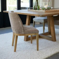 Rivièra Maison Eetkamerstoel Whistler Rubberhout en stof