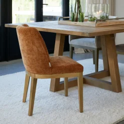 Rivièra Maison Eetkamerstoel Whistler Rubberhout en stof