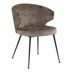 Discount Richmond Interiors Eetkamerstoel Xandra Chenille, kleur Stone