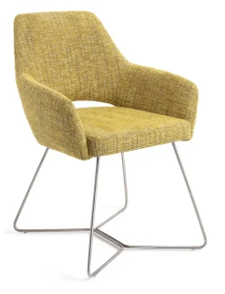 Sale Jesper Home Eetkamerstoel Yanai Beehive Steel Lemon Lines