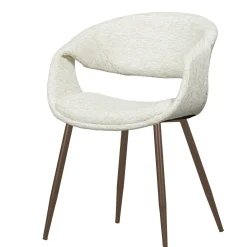 Best WOOOD Eetkamerstoel Yossi Koperkleurig onderstel, Geweven stof