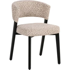 Discount Richmond Interiors Eetkamerstoel Zeno Leopard stof, kleur Beige