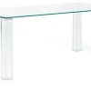 Outlet Kave Home Eettafel Adularia Glas, kleur Transparant