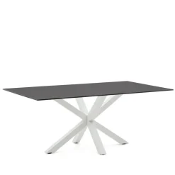 Hot Kave Home Eettafel Argo Glas, 200 x 100cm, kleur Zwart