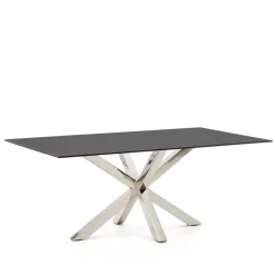 Sale Kave Home Eettafel Argo Glas, 200 x 100cm, kleur Zwart