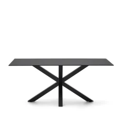 New Kave Home Eettafel Argo Glas, kleur Zwart