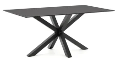 New Kave Home Eettafel Argo Glas, kleur Zwart