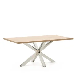 Sale Kave Home Eettafel Argo Melamine, kleur /RVS Naturel