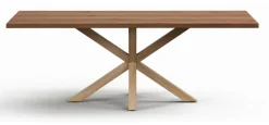 Kave Home Eettafel Argo Verouderd Eikenfineer, 220 x 100cm, kleur Naturel