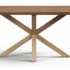 Sale Kave Home Eettafel Argo Verouderd Eikenfineer, 160 x 90cm, kleur Naturel