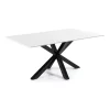 Clearance Kave Home Eettafel Argo zwart / wit gelakt, 160 x 90cm