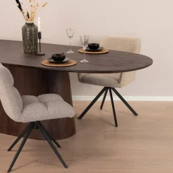 Best Eleonora Eettafel Aron Deens Ovaal, Mangohout, kleur Bruin