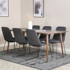 Hot Nohr Eettafel Austina MDF, 180 x 90cm, kleur Walnoot