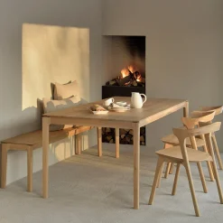 Ethnicraft Eettafel Bok Gevernist Eikenhout, kleur Naturel