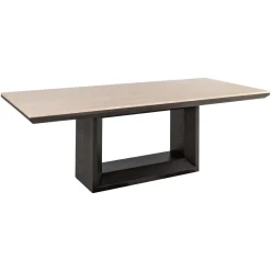 Hot Richmond Interiors Eettafel Claremont Eiken en travertin, 230 x 100cm Bruin