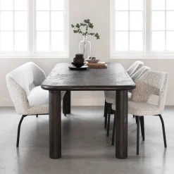 Discount DTP Home Eettafel Clio Betonlook, kleur Zwart