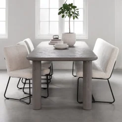 New DTP Home Eettafel Clio Betonlook, kleur Grijs