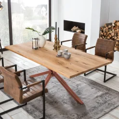 Sale Artistiq Living Eettafel Dashawn Eikenhout, kleur Bruin