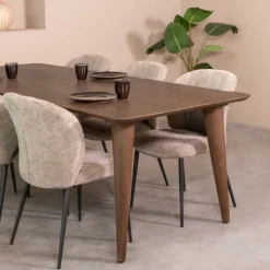 Hot LABEL51 Eettafel Fly Mangohout Espresso